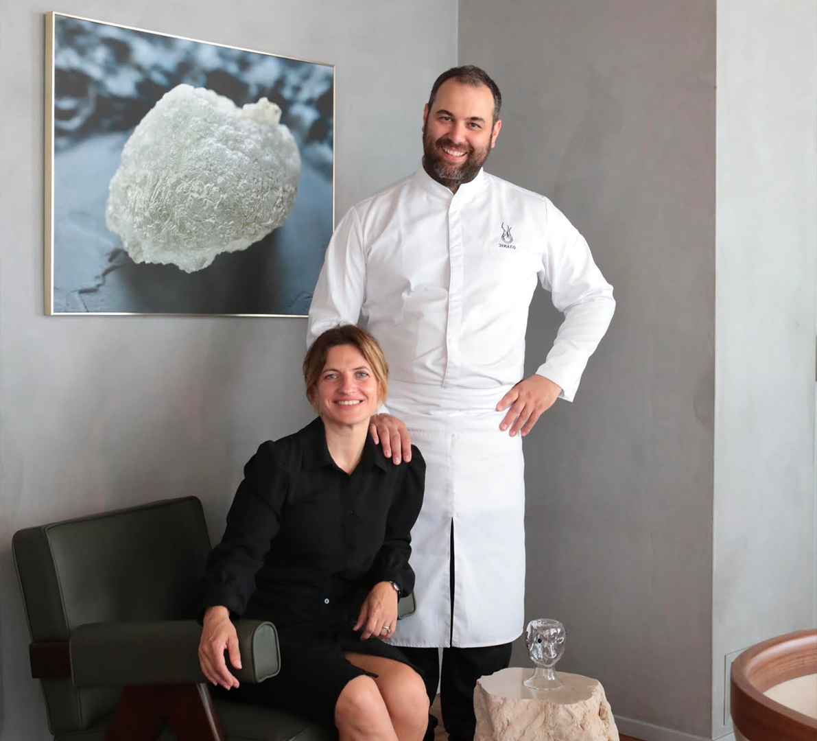 nicola dinato ed elodie dubuisson del ristorante michelin feva a castelfranco veneto
